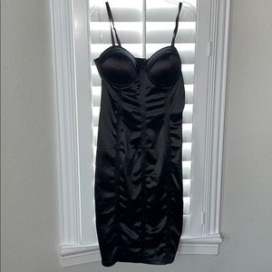 Black midi dress